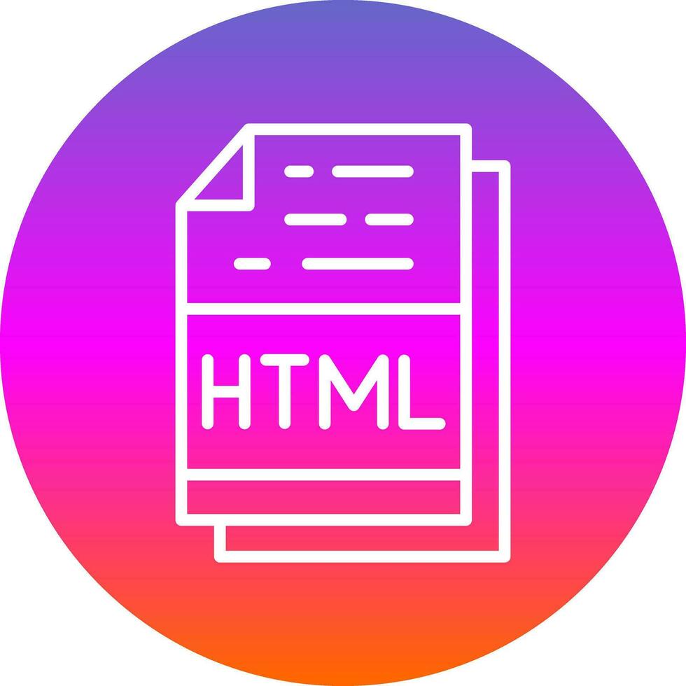 Html File Format Vector Icon Design