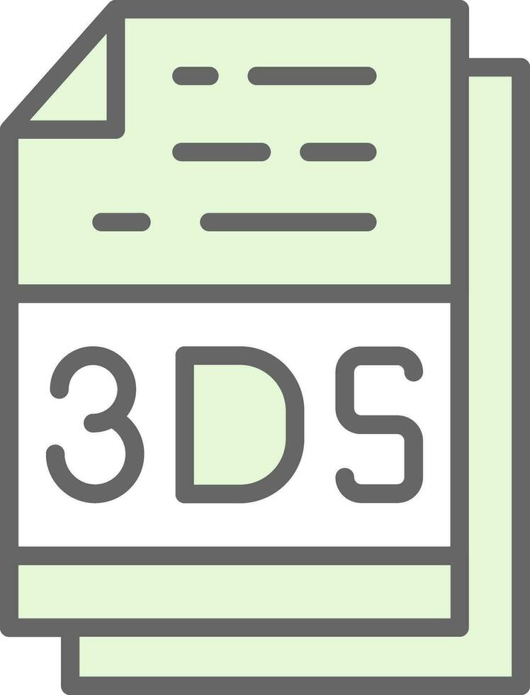 3ds File Format Vector Icon Design