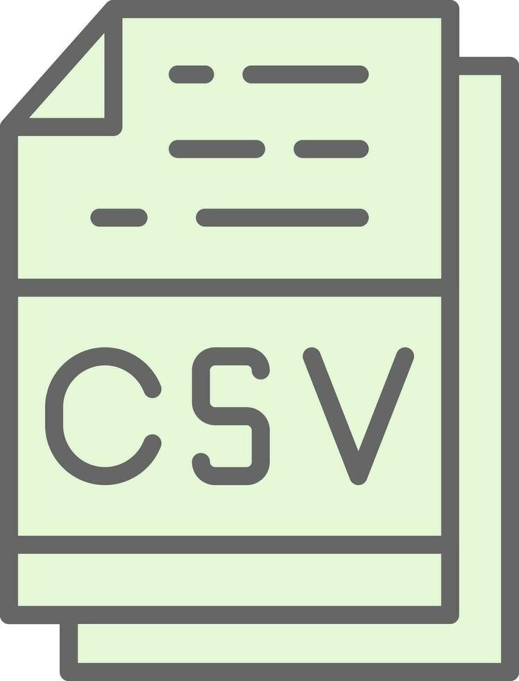 Csv File Format Vector Icon Design