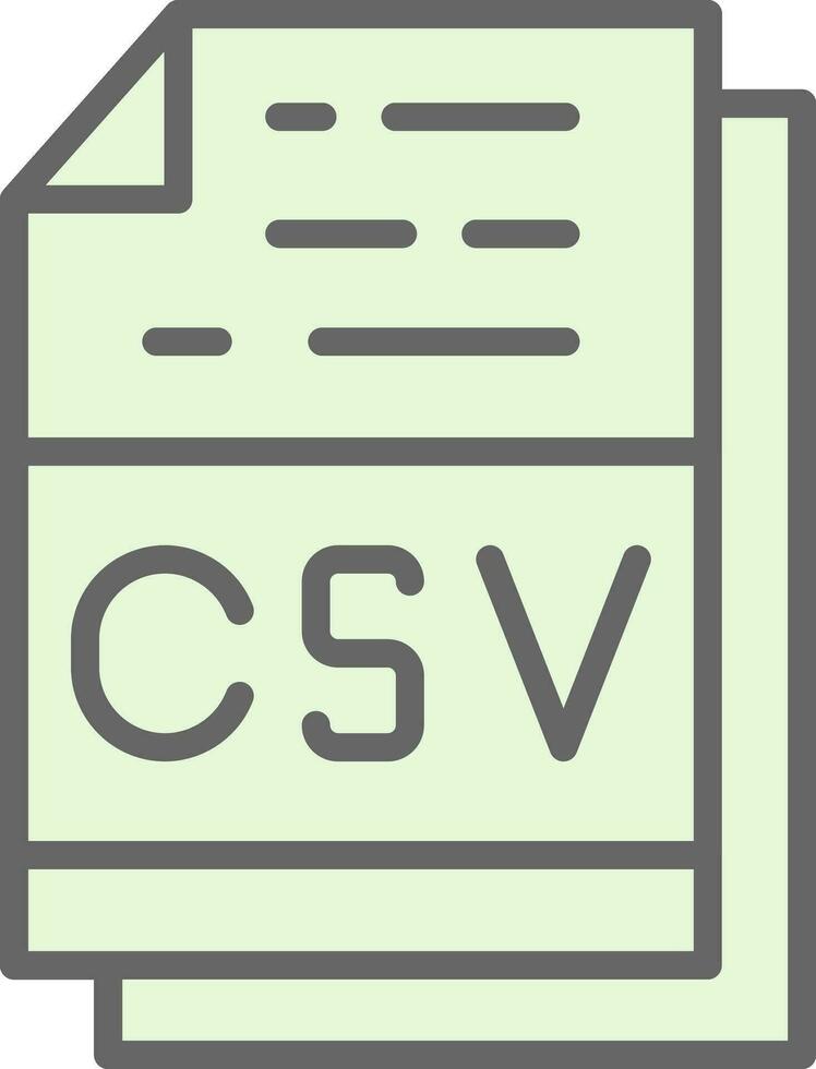 csv archivo formato vector icono diseño