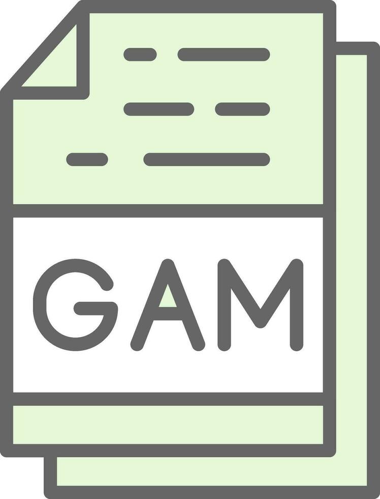 GAM File Format Vector Icon Design