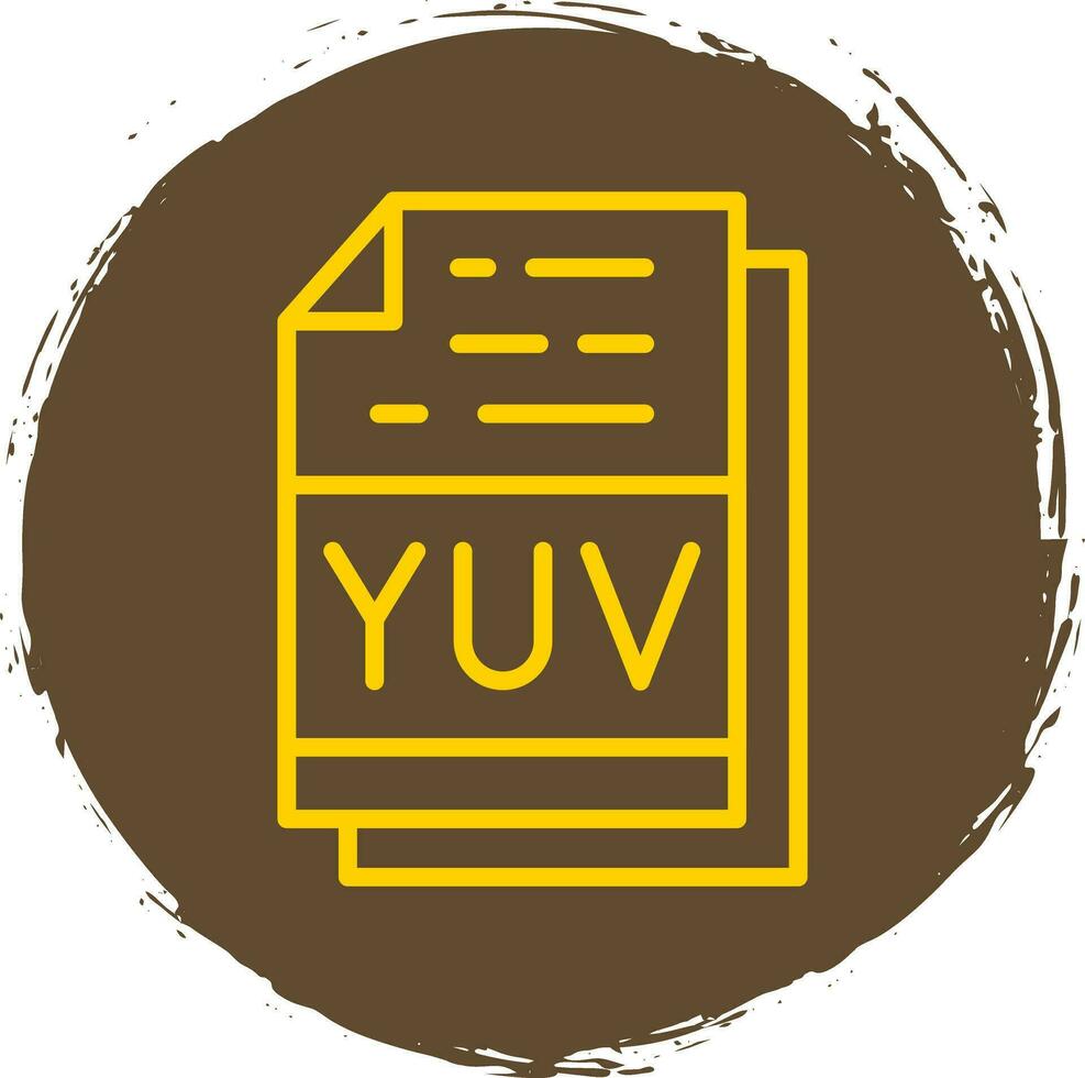 YUV File Format Vector Icon Design