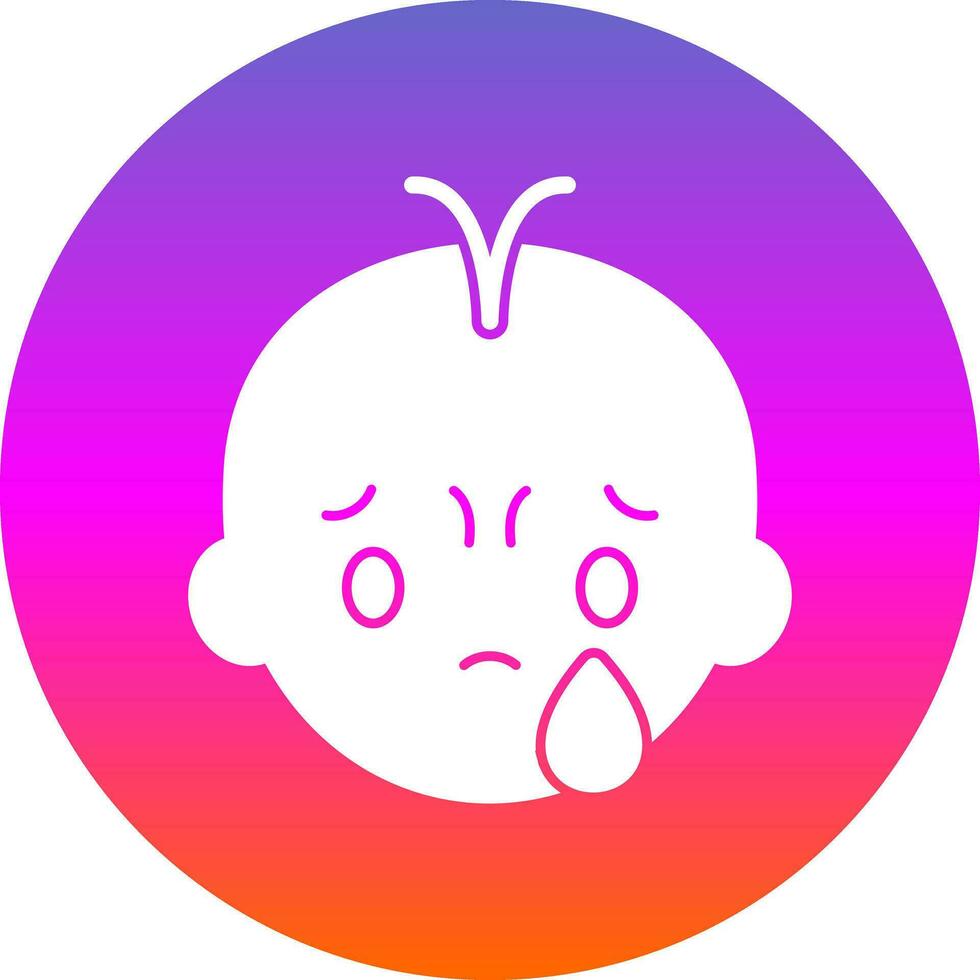 Crying Vector Icon Design