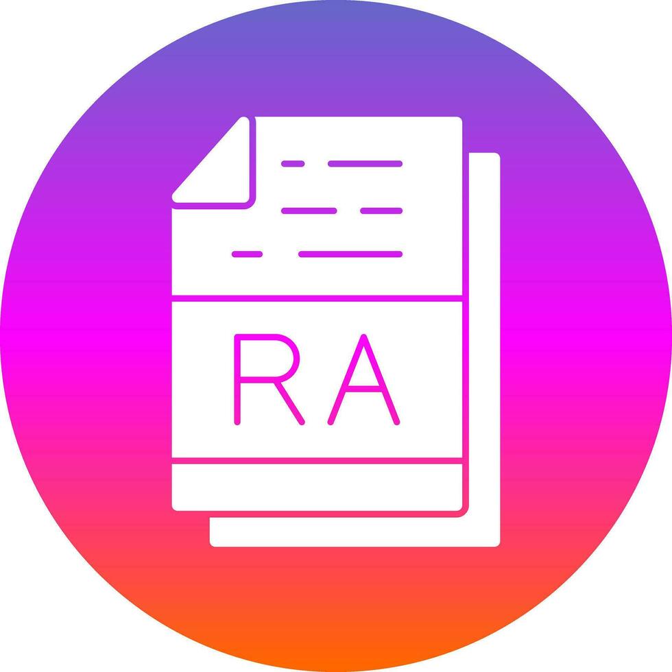 RA File Format Vector Icon Design