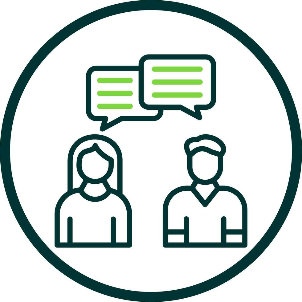 Interactions Vector Icon Design