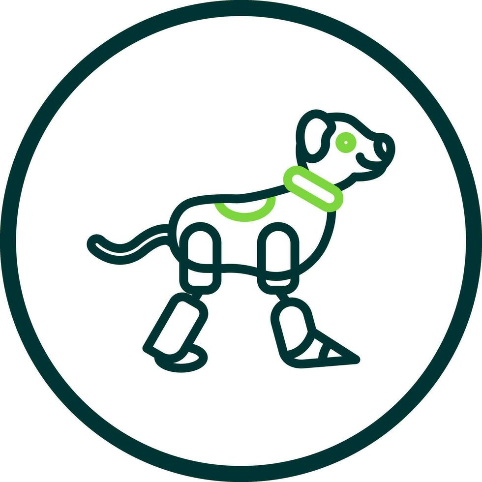 Robot dog Vector Icon Design