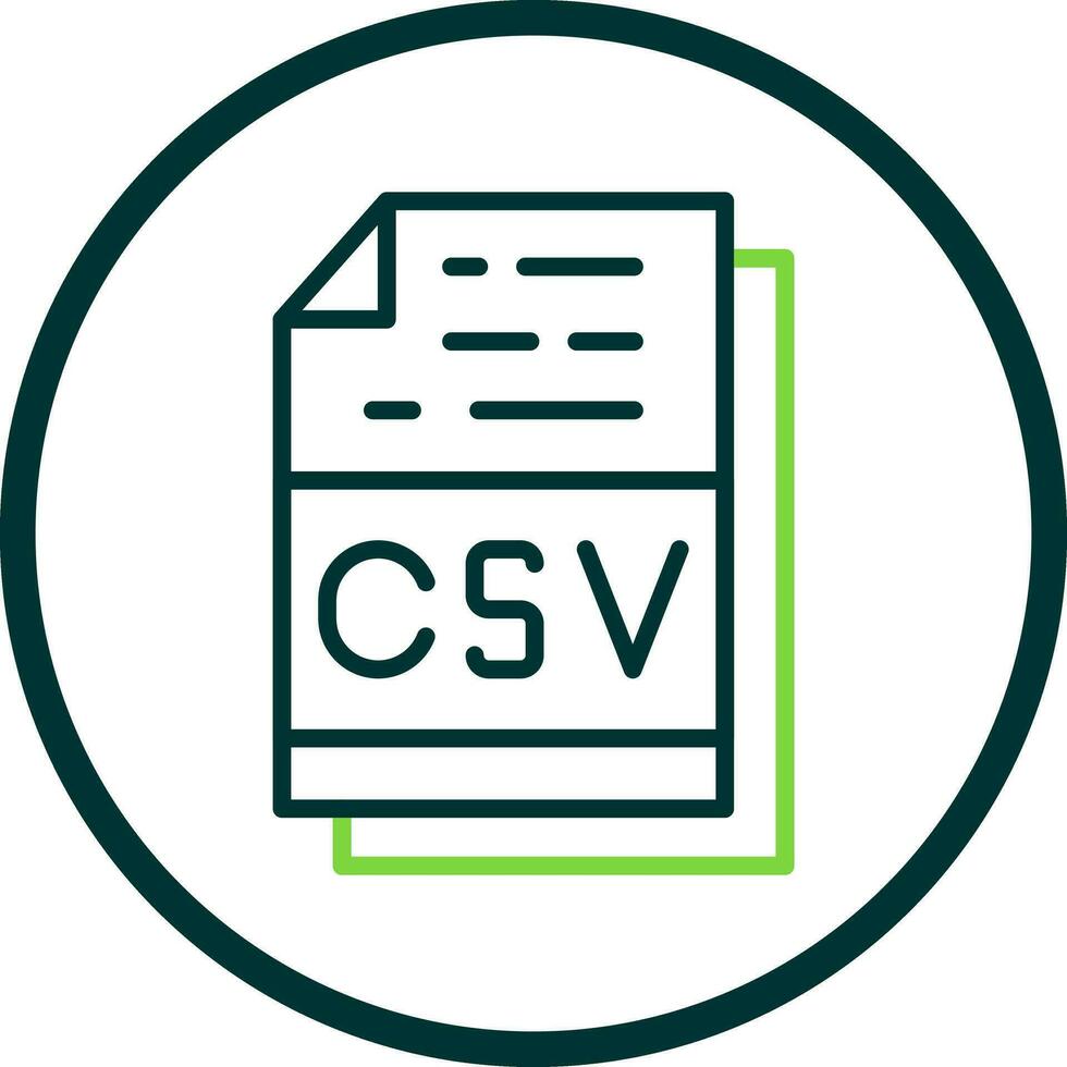 Csv File Format Vector Icon Design