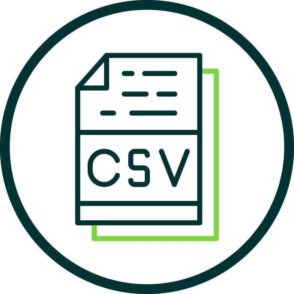 csv archivo formato vector icono diseño