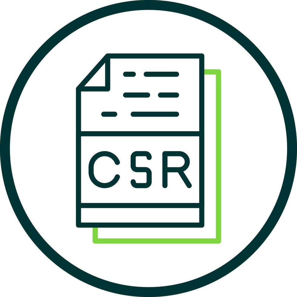 CSR File Format Vector Icon Design
