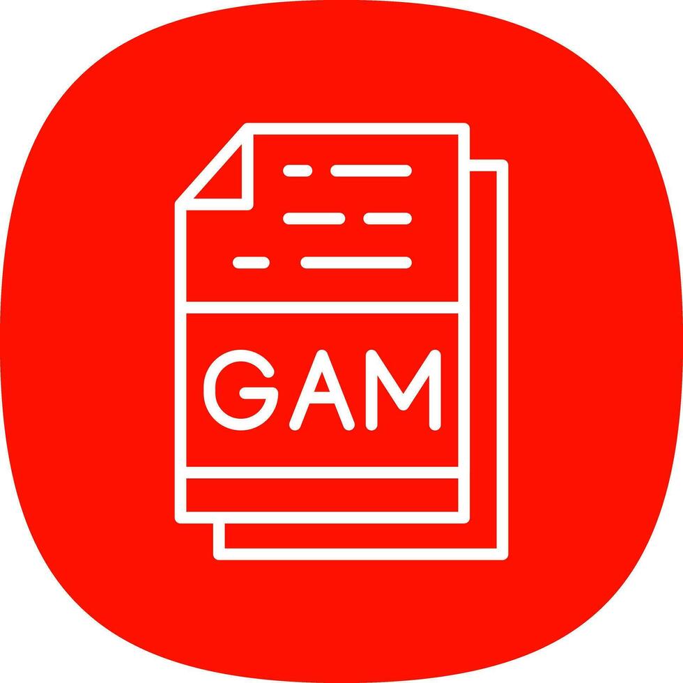 GAM File Format Vector Icon Design