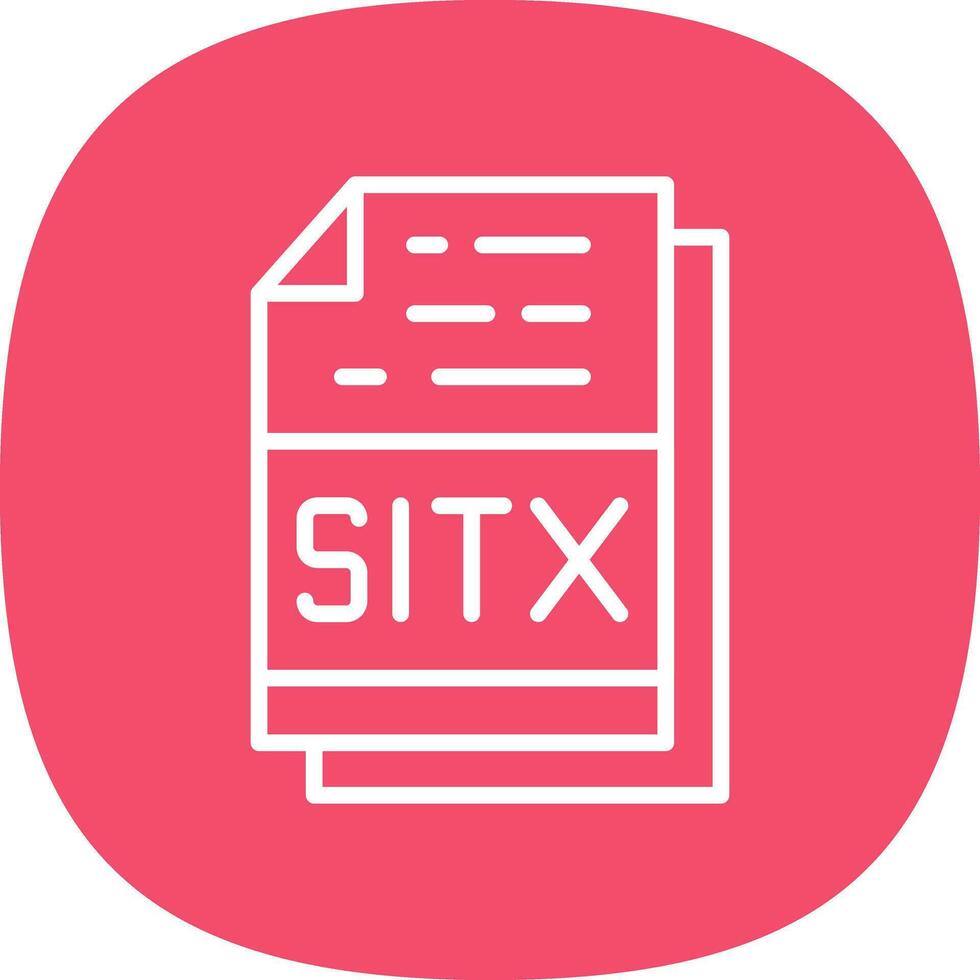 SITX File Format Vector Icon Design