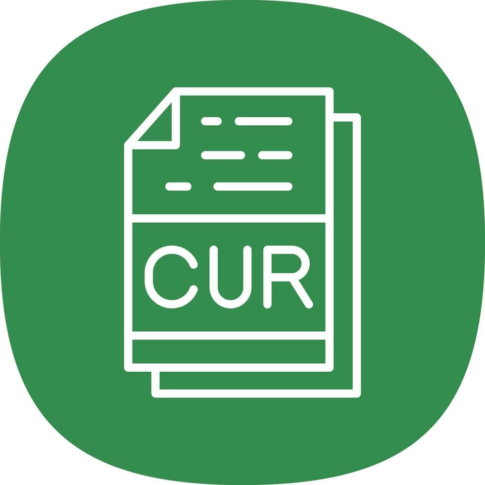 CUR File Format Vector Icon Design