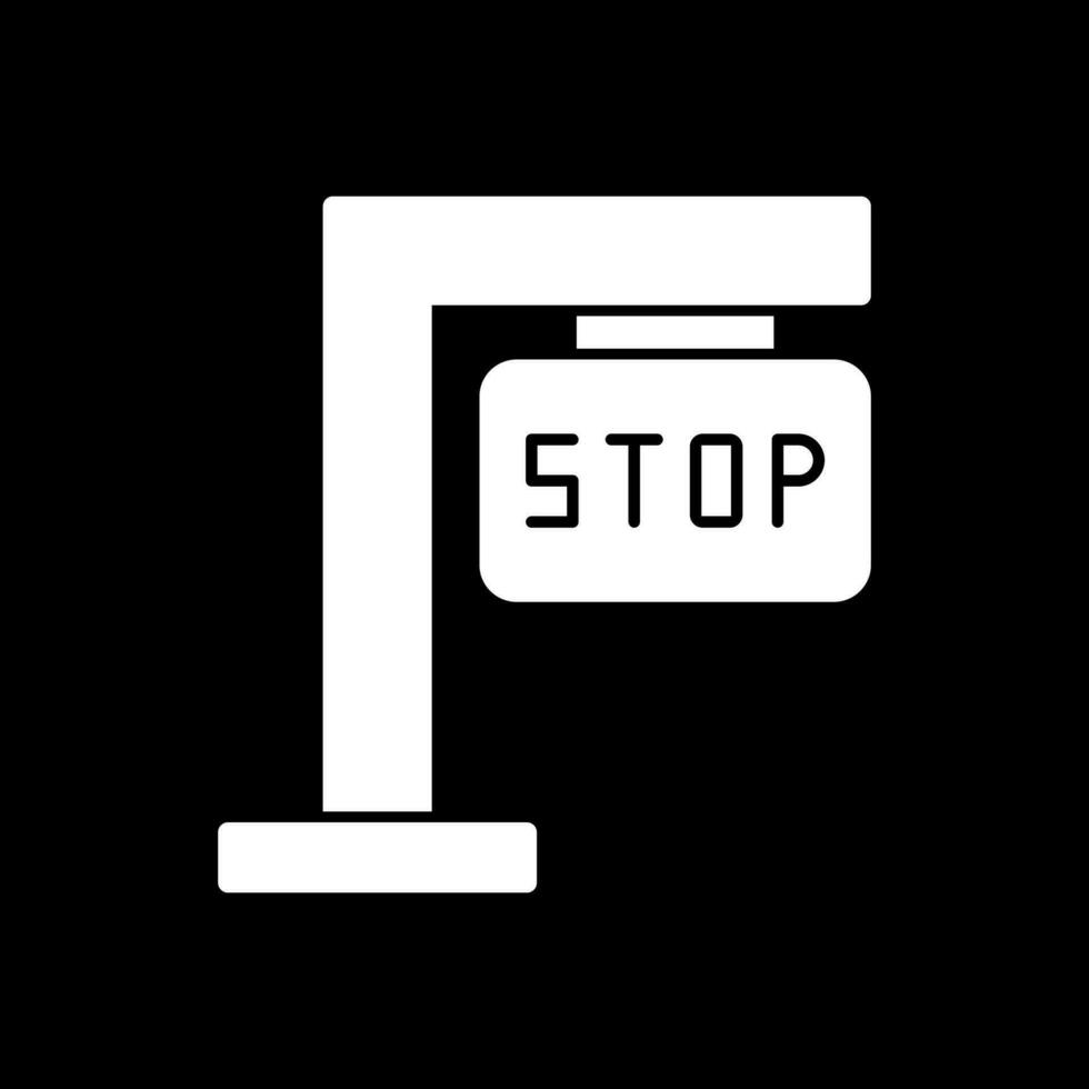 diseño de icono de vector de señal de stop