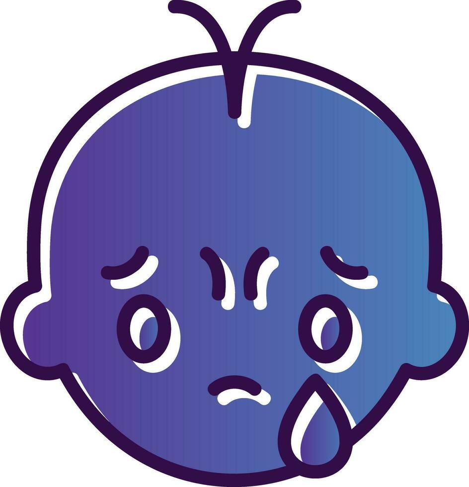 Crying Vector Icon Design
