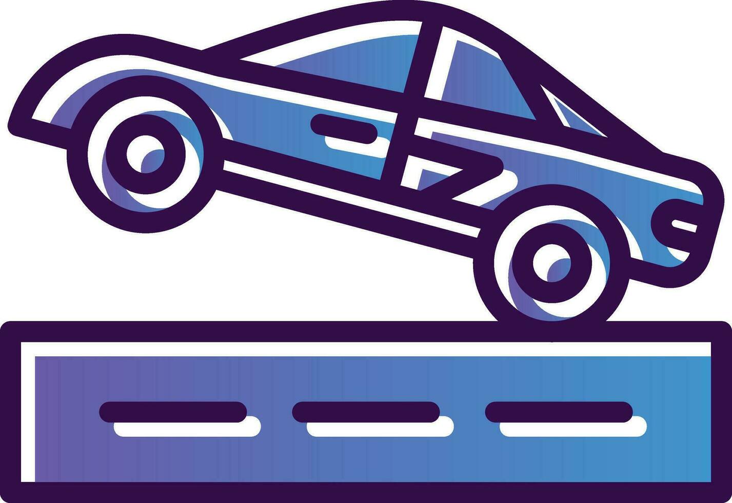 Drag racing Vector Icon Design