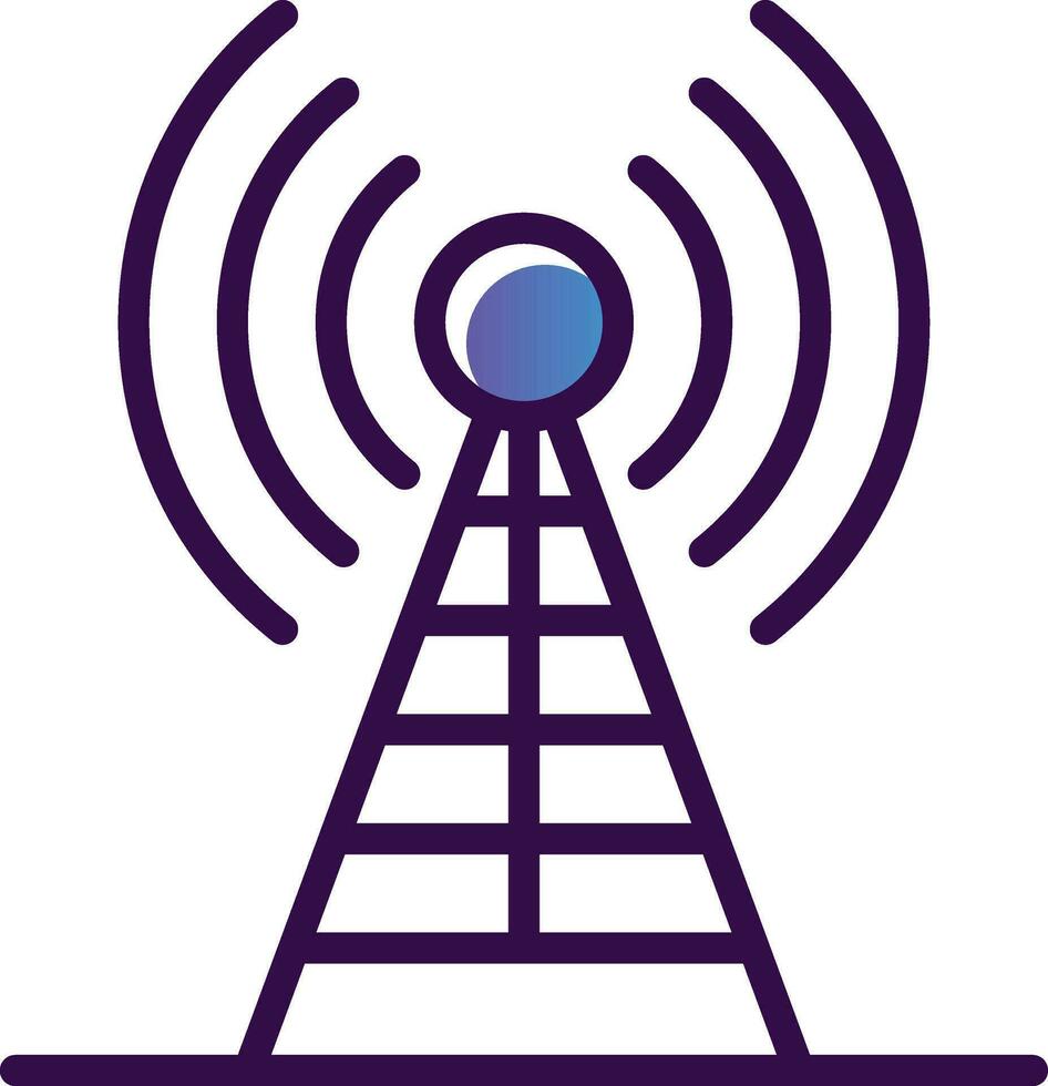 Radio antenna Vector Icon Design