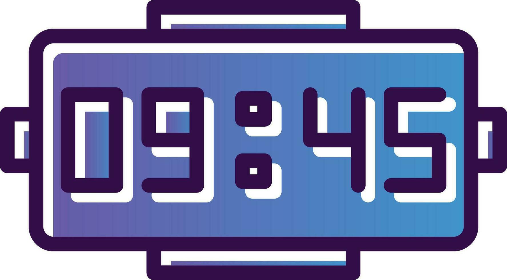 Digital clock Vector Icon Design