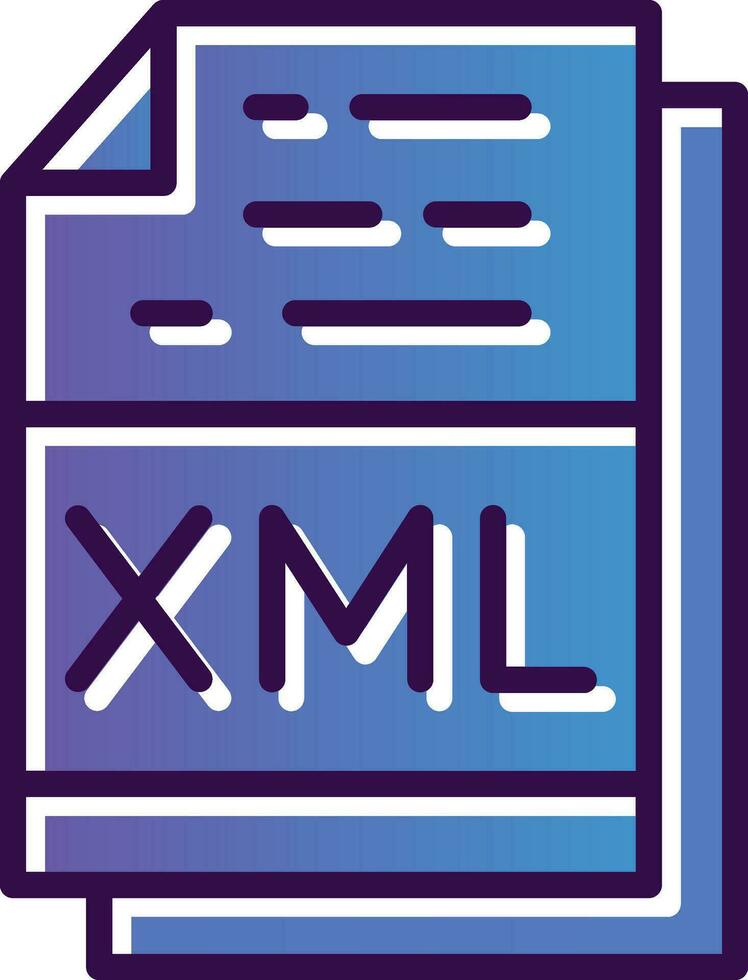 Xml File Format Vector Icon Design
