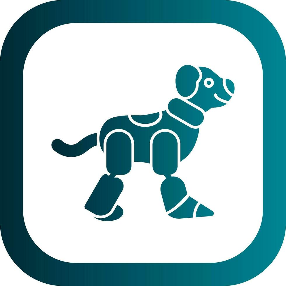 Robot dog Vector Icon Design