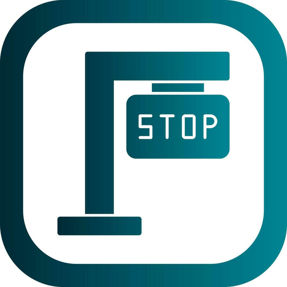 diseño de icono de vector de señal de stop