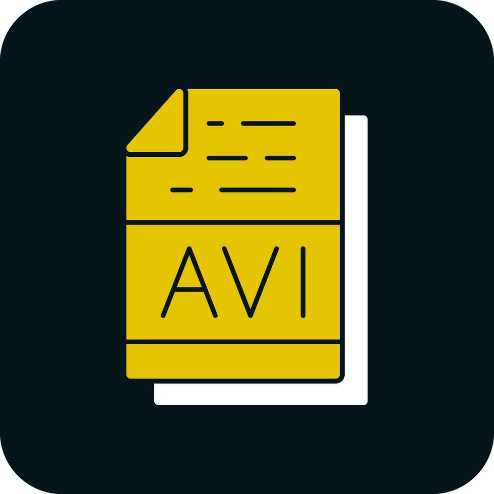 Avi File Format Vector Icon Design