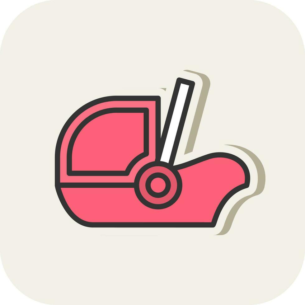 Baby car seat Vector Icon Design