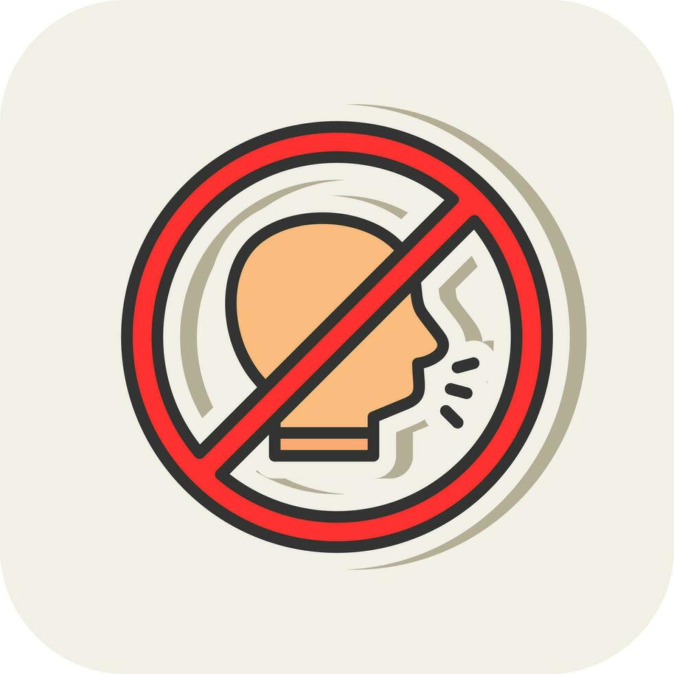 No shouting Vector Icon Design