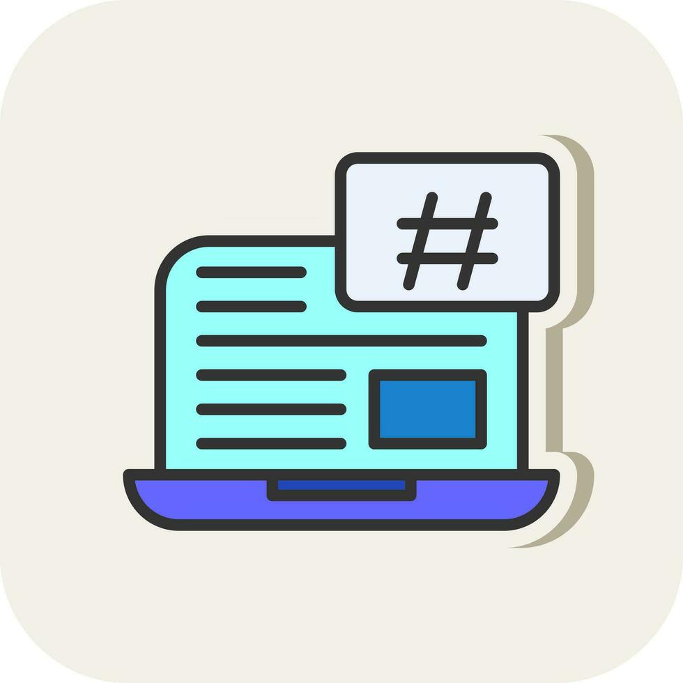 Hashtag Vector Icon Design