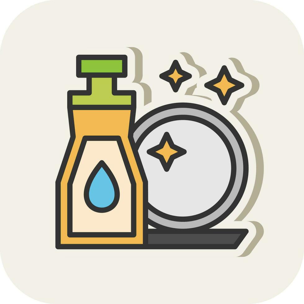 Dish washing Vector Icon Design