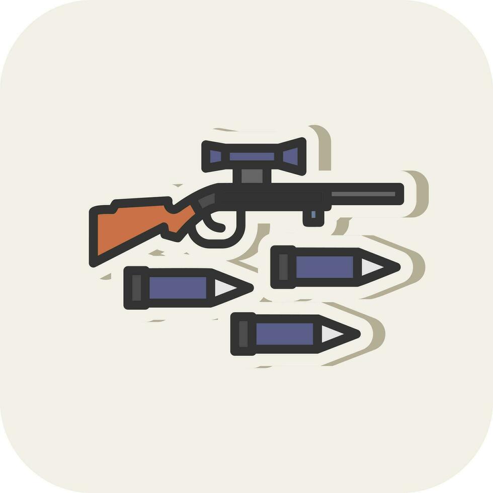 diseño de icono de vector de rifle