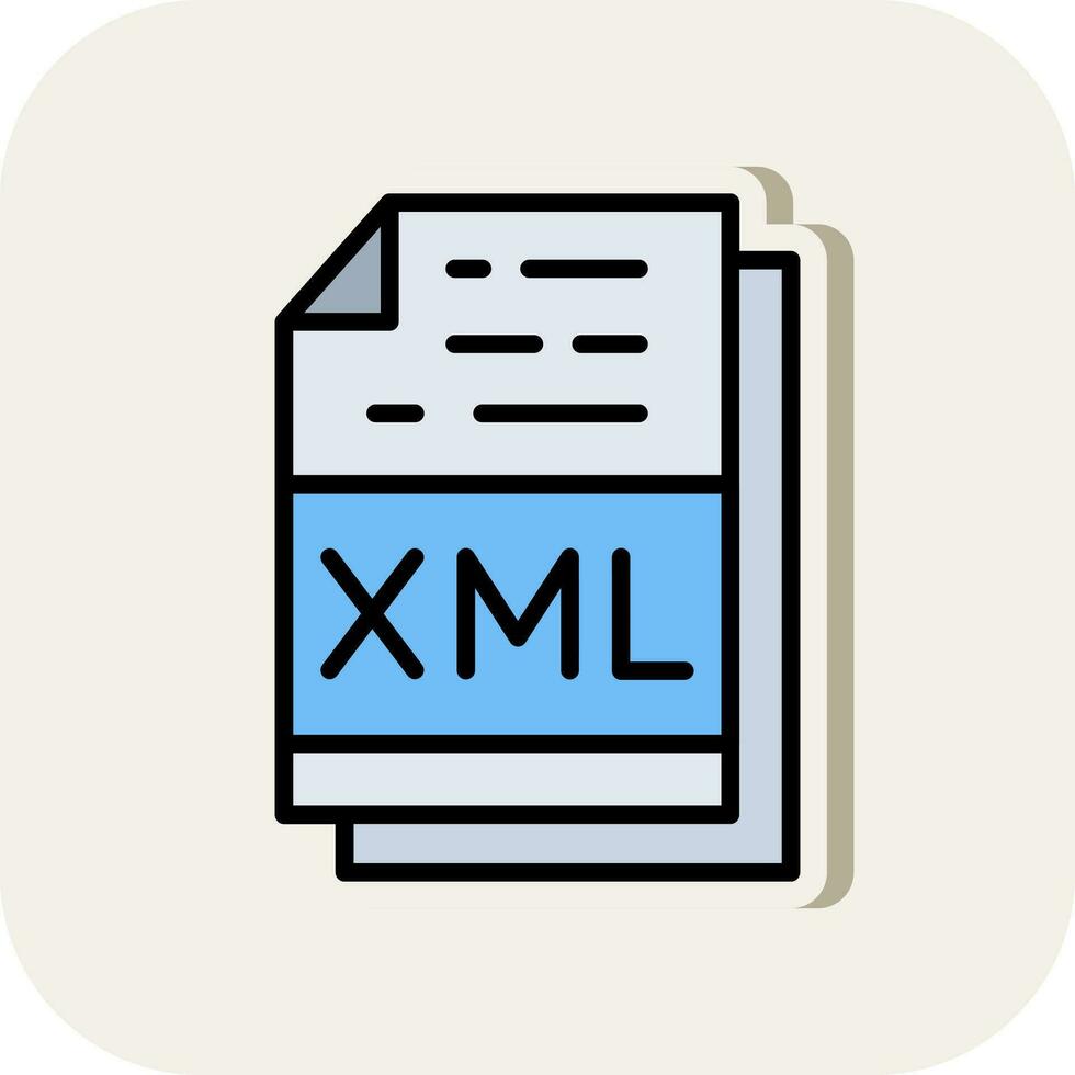 Xml File Format Vector Icon Design