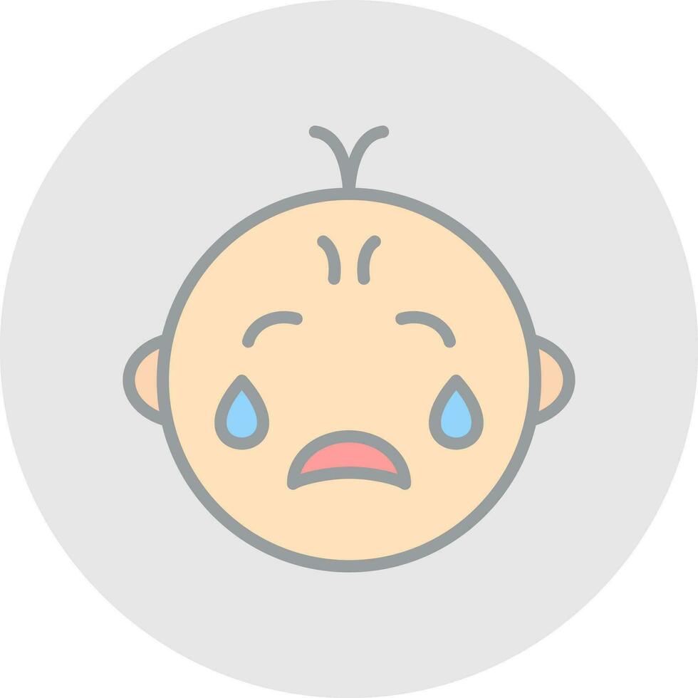 Baby crying Vector Icon Design