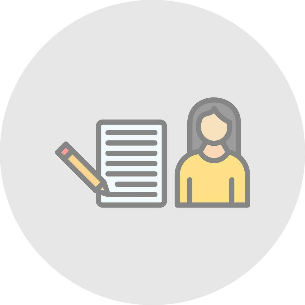 Writer Vector Icon Design