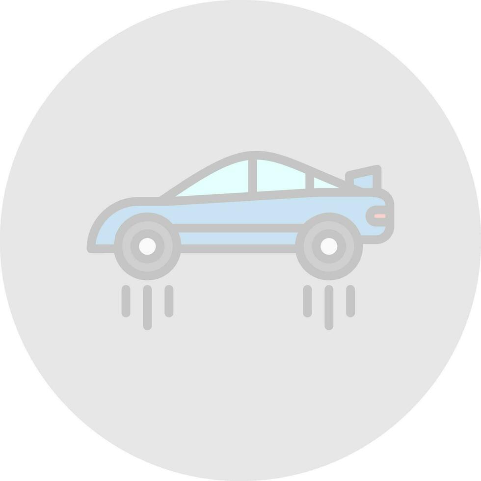 Flying car Vector Icon Design