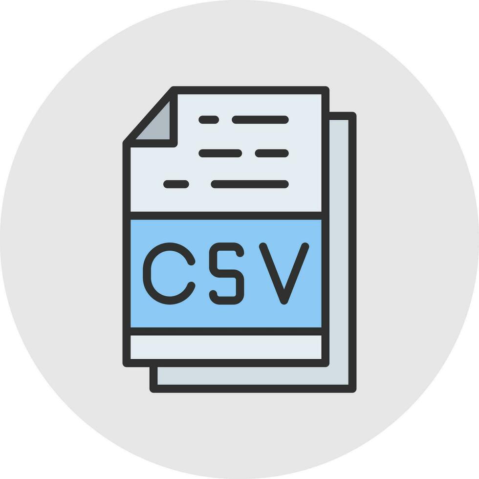 Csv File Format Vector Icon Design