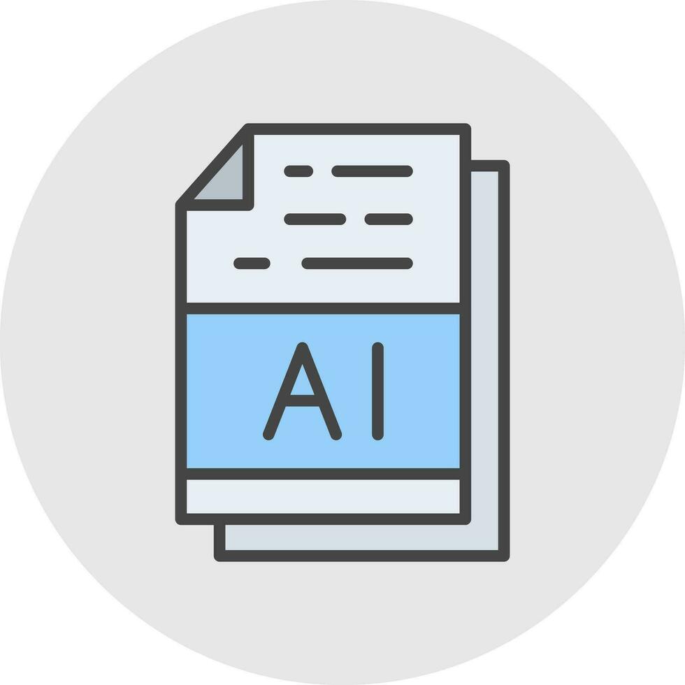 AI File Format Vector Icon Design