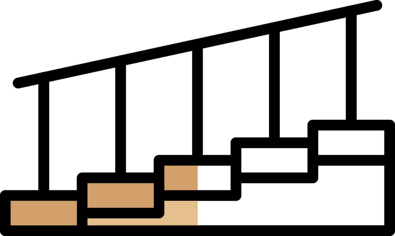 diseño de icono de vector de escaleras