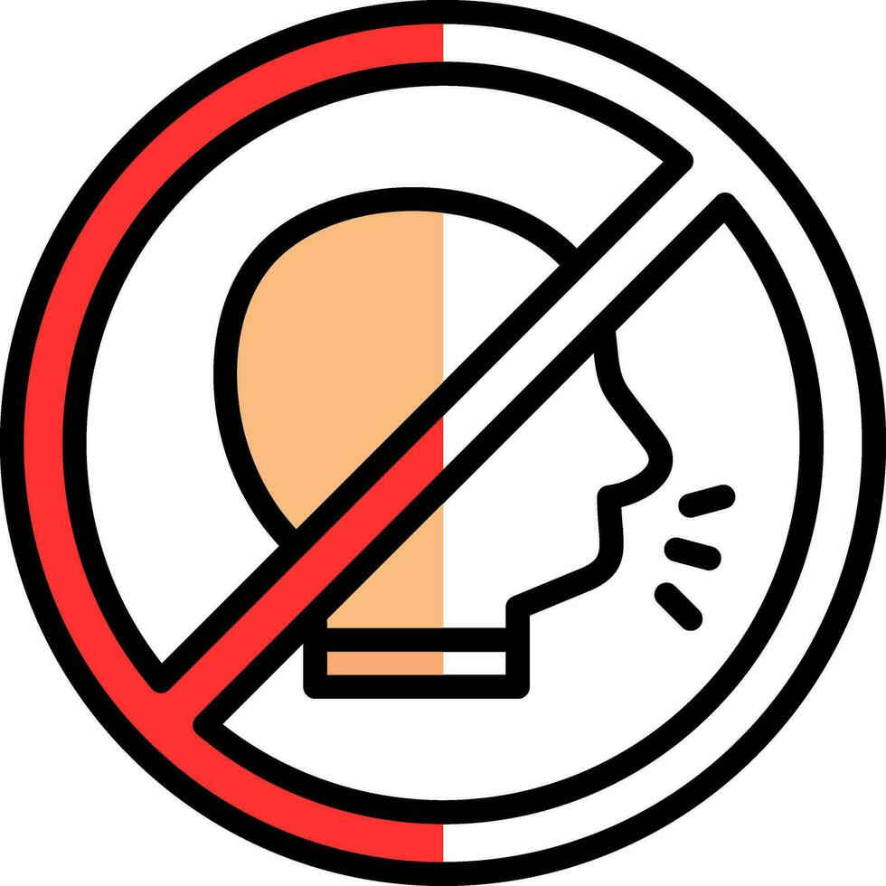 No shouting Vector Icon Design