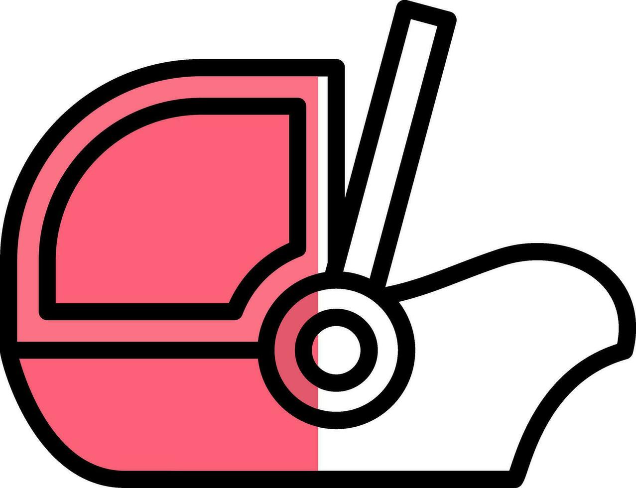 Baby car seat Vector Icon Design