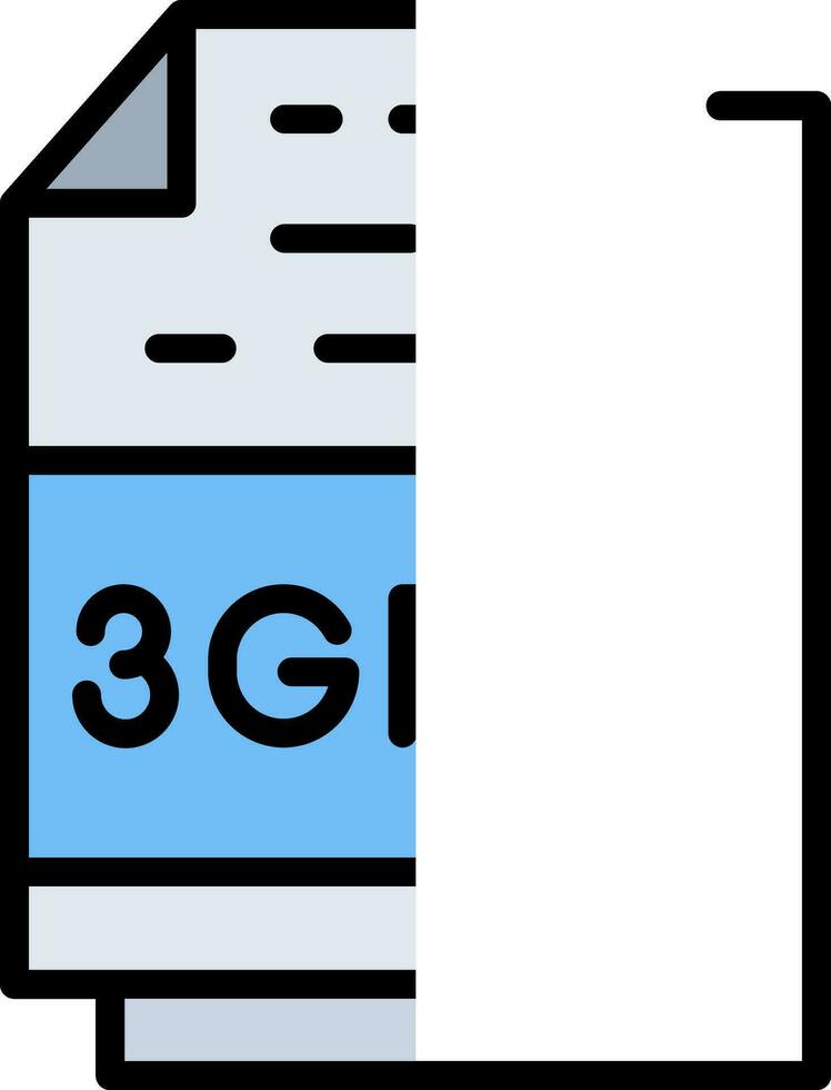 3gpp vector icono diseño