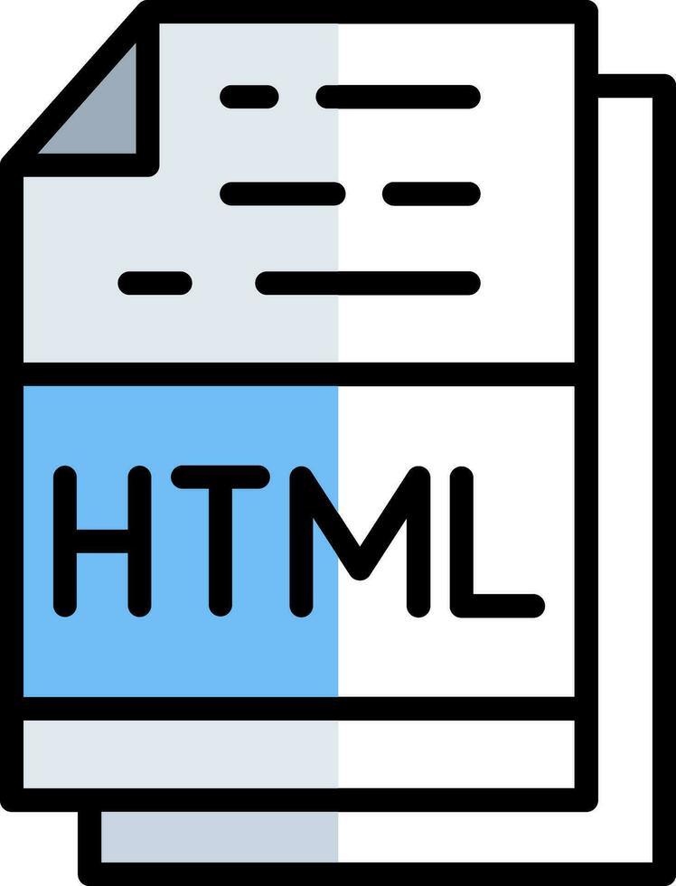 Html File Format Vector Icon Design