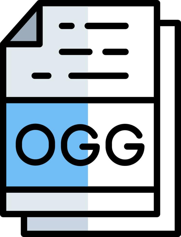 Ogg File Format Vector Icon Design