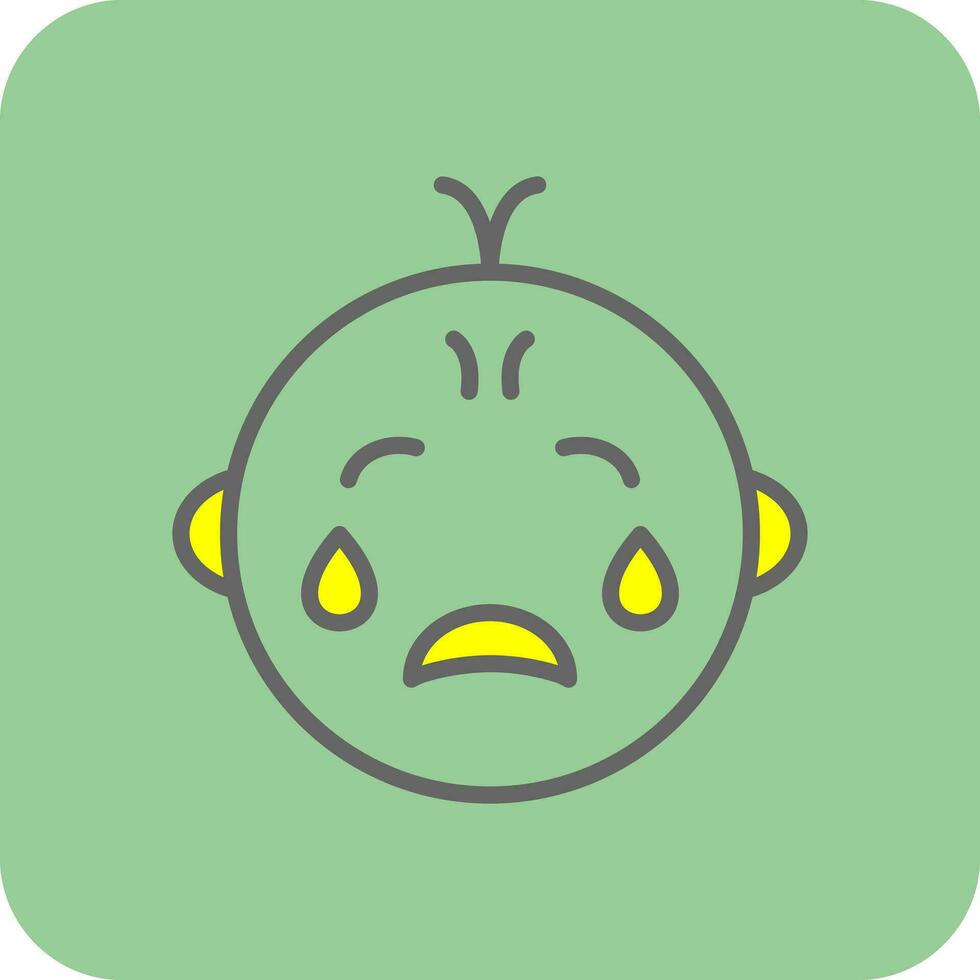 Baby crying Vector Icon Design