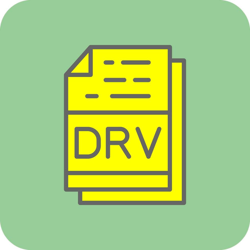 Drv File Format Vector Icon Design