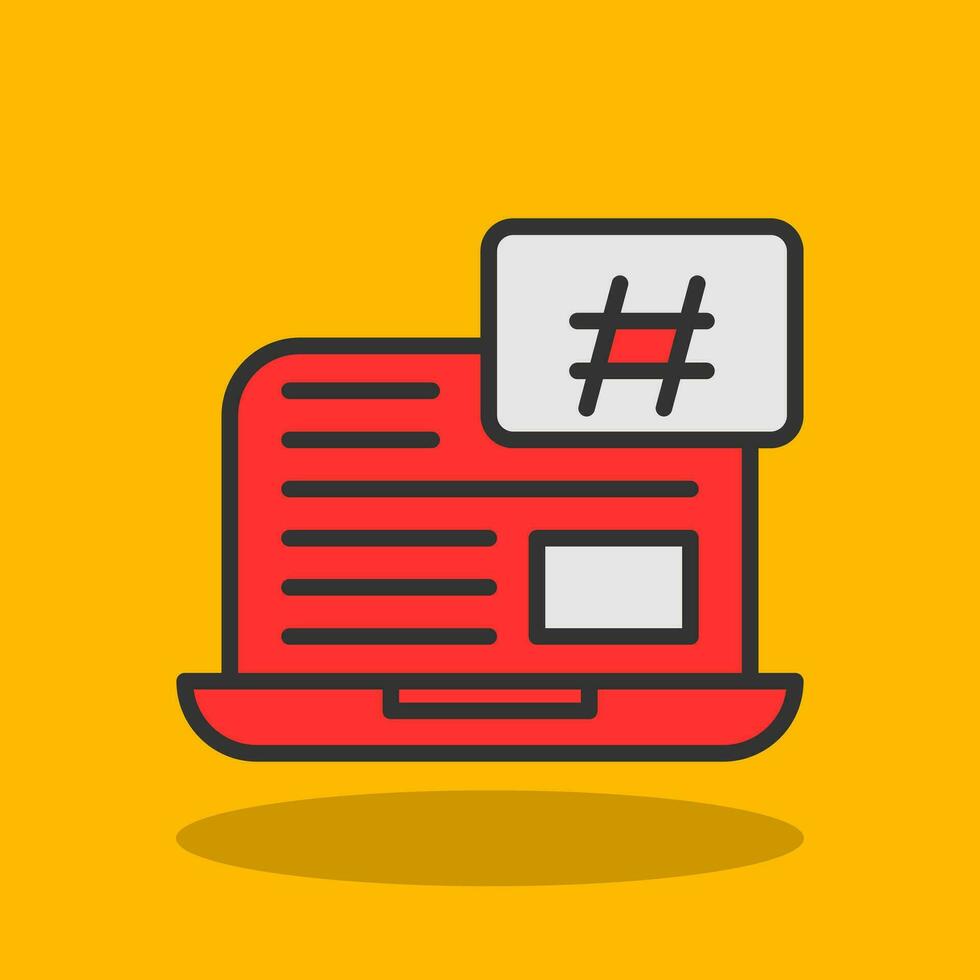 Hashtag Vector Icon Design