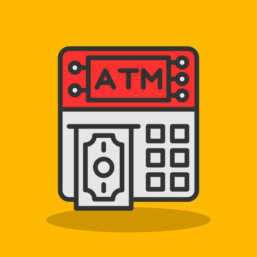 Atm machine Vector Icon Design
