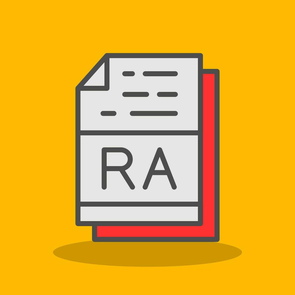 RA File Format Vector Icon Design