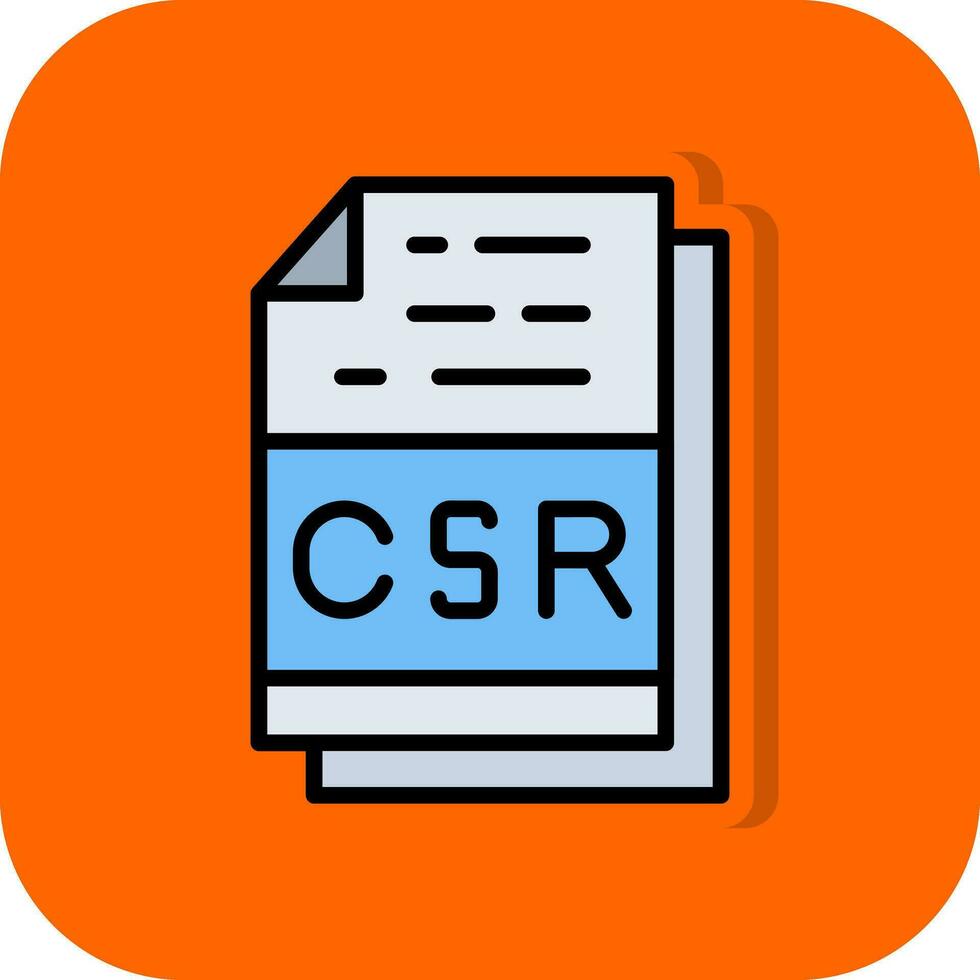 CSR File Format Vector Icon Design