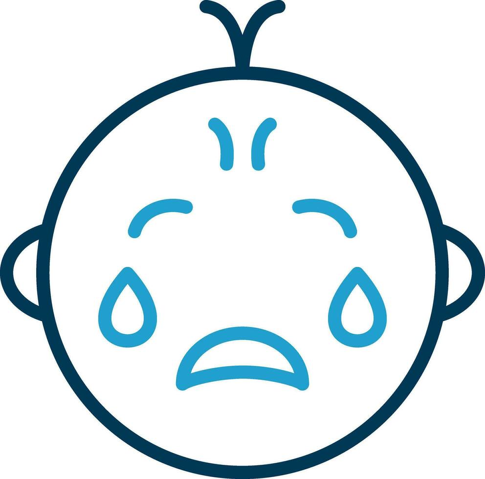 Baby crying Vector Icon Design