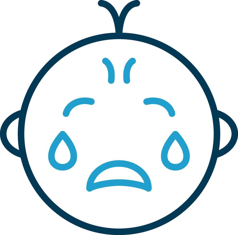 Baby crying Vector Icon Design